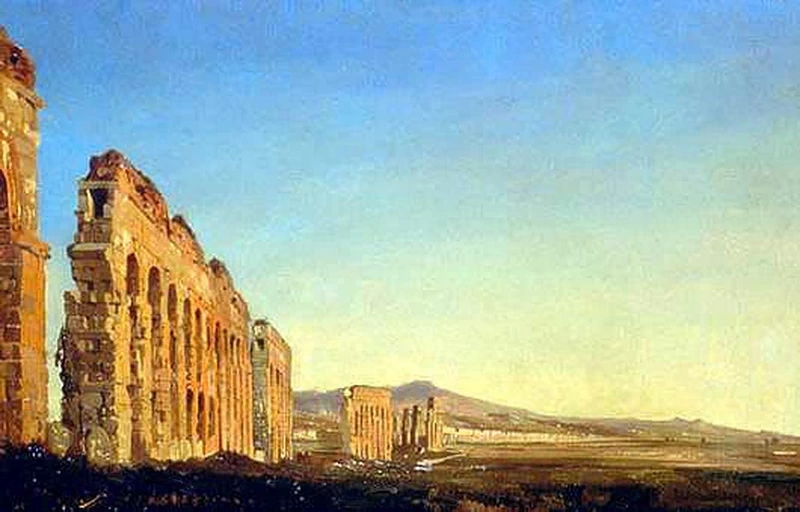 Acquedotti nella campagna romana, 1843